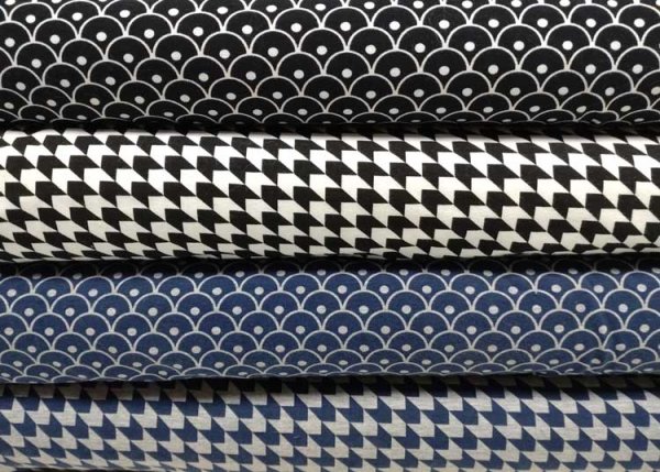 Geometric jersey with semicircles blue grey
